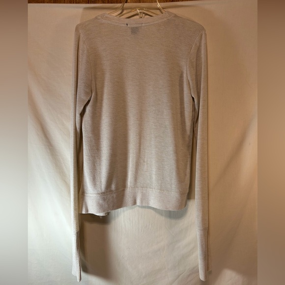 Pure Rebel Women’s cream ruffled long sleeve open tunic M - Picture 2 of 3